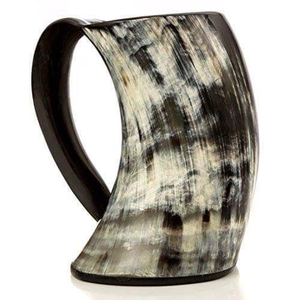 Natural Buffalo Horn Viking Drinking Mug Handmade Medieval <b>Beer</b> Horn Cup for Home Bar and Gift - Product Image 4