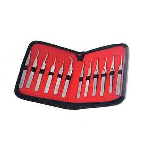 Juego de Pinzas Quirúrgicas de Acero Inoxidable Alemán de 12 Piezas, Autoclavables, Herramientas de Precisión en Blister para Manualidades - Product Image 5