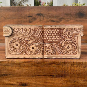 Porte-cartes minimaliste et mince, portefeuille en cuir véritable super fin pour hommes, porte-monnaie à deux volets avec magnétisme, vente en gros - Product Image 4