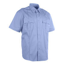 Uniformes de guardia de seguridad con botones de Color gris personalizados, camisa con cuello de manga corta para adultos - Product Image 3