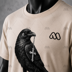Custom <b>Men's</b> O-Neck Short Sleeve T-Shirt with Minimalist <b>Animal</b> Graphic Digital Print 100% Cotton Spandex Blend Streetwear Style - Product Image 3