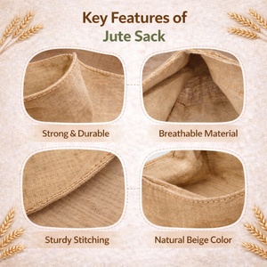 Saco de Yute Resistente, Ecológico y Biodegradable de Alta Calidad para Empacar, Almacenar y Exportar con Capacidad para 100-200 Unidades - Product Image 5