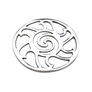 Iron Trivet Rectangle Word Blessed Design Heat Resistant Hot Pot Holder Metal Countertop <b>Protector</b> Mat with Non Slip Rubber Feet - Product Image 3