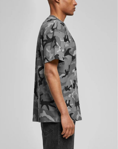 T-shirt Homme Oversize à Épaules Tombantes Imprimé Camouflage 100% Coton 240 GSM Respirant Séchage Rapide Été OEM Logo Personnalisé - Product Image 4