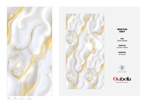 Azulejos de Porcelana Modernos de Alta Gama, 60X120CM 600X1200MM 24X48, Acabado Brillante, Formato Grande, Decorativos para Interiores - Product Image 2