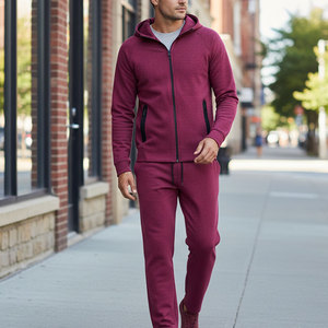 Custom Logo Men <b>Zip</b> <b>Up</b> Hoodie Tracksuit Set Cotton Sweat Suit OEM ODM Unisex Jogger Set Wholesale Sportswear Manufacturer - Product Image 6