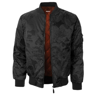 Chaqueta de Bombardero a prueba de viento personalizable unisex ligera logotipo personalizado colores moda casual prendas de vestir exteriores para invierno al por mayor OEM/ODM - Product Image 1