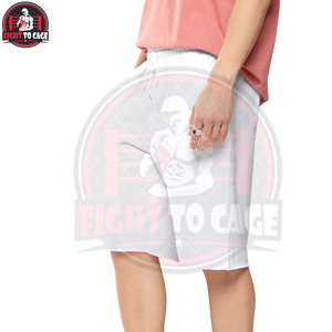 Servicio OEM ODM, Pantalones Cortos Deportivos Blancos para Hombre, Buena Calidad, para Correr en Verano, Cintura Elástica de Algodón Cómodo - Product Image 2