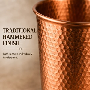 Taza de Cobre Puro Hecha a Mano, Diseño Martillado Vintage, Resistente al Calor, Ecológica, Capacidad de 250 ml, Taza Personalizada para Bebidas, para Uso Doméstico - Product Image 2