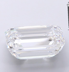 Diamant de laboratoire certifié IGI 5,01 carats taille émeraude couleur D clarté VVS2 767602413 ROYAL GEMS pour la fabrication de bijoux - Product Image 2