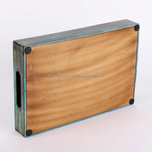 Bandeja con incrustaciones de hueso geométrico hecha a mano Pieza funcional decorativa elegante para el hogar con tamaño personalizado para Arreglo de servicio - Product Image 3