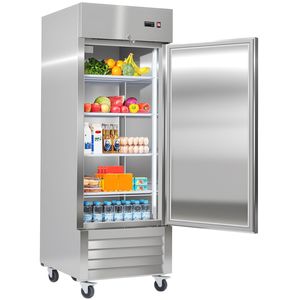 Frigorifero Verticale Professionale per Cucina Commerciale, 29 Pollici L, 22 Cu.Ft, Acciaio Inossidabile, Porta Singola, Auto-Defrost 4 - Product Image 1