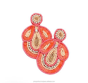 Aretes de Bruja de Halloween con Cuentas Hechas a Mano, Estilo Bohemio, Color Negro y Naranja, Joyería para Disfraces de Fiesta para Mujer - Product Image 2