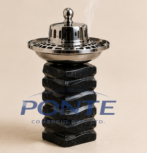 Modern Architectural Bukhoor Burner Luxury Geometric Incense Holder For Home Decor & Aromatherapy Stainless Steel Ventilated <b>Oud</b> - Product Image 1