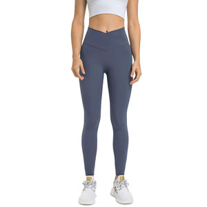 Leggings de yoga pour femmes, design personnalisé PIHA SPORTS, tissu extensible quadridirectionnel en spandex/polyester, antibactérien, avec cordon de serrage - Product Image 1