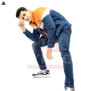 Chaquetas de mezclilla 100% algodón para hombre, estilo casual, color sólido, con bolsillos, chaqueta delgada para hombre, ropa de alta calidad, chaqueta de mezclilla. - Product Image 3