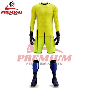 Ensemble d'uniformes de gardien de but en polyester, séchage rapide, respirant, confortable, maillot de football imprimé par sublimation, short, design personnalisé, été - Product Image 5
