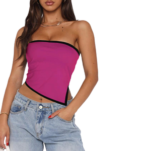 Top Corto sin Tirantes para Mujer, Elástico, con Logotipo y Color Personalizados, para Verano, Estilo Divertido y Moderno, OEM - Product Image 3