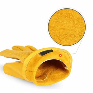 Reinforced Cowhide Grain Leather <b>Driver</b> Work <b>Gloves</b> Heavy Duty Abrasion Resistant High Quality Outdoor Activities <b>Gloves</b> - Product Image 4