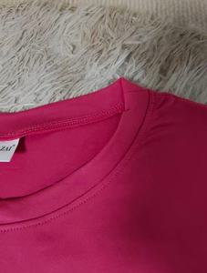 เสื้อยืดผู้หญิงไซส์ใหญ่ 4XL ลำลอง ใส่สบายช่วงฤดูร้อน สีพื้น คอกลม แขนสั้น ผ้าถัก ผสมสแปนเด็กซ์/โพลีเอสเตอร์ แห้งเร็ว - Product Image 6