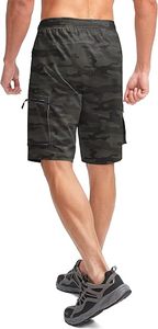 Men's Camouflage Quick Dry Cycling Shorts With <b>Padded</b> <b>Seat</b> And Zippered Pockets Summer Outdoor Wear custom sublimation shorts - Product Image 2
