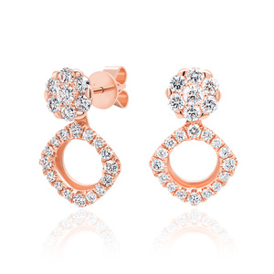 Pendientes de Diamante Cultivado en Laboratorio de 0.85CT, Certificados por IGI, 3 en 1, Convertibles, Oro de 10KT, Colgantes Desmontables, Joyería de Lujo para Compromiso - Product Image 6