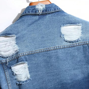 Veste en jean en coton de mode hivernale fabriquée en usine, conçue pour hommes, de haute qualité, avec logo personnalisé sur le devant - Product Image 5
