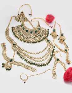 Exquisita gargantilla Kundan hecha a mano con cuentas colgantes, nueva colección de joyería Patwa, accesorios nupciales de estilo étnico Bollywood para mujer - Product Image 3