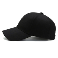 Gorra de Béisbol Deportiva Vintage Negra sin Estructura con Logotipo 3D Impreso Personalizado OEM de Alta Calidad para Hombre, Impermeable, Talla Pequeña