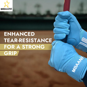 ถุงมือตีเบสบอลคุณภาพระดับมืออาชีพ หนา 0.9 มม. หนังคาเบรตต้าพรีเมียม พร้อมคุณสมบัติการกระชับมืออย่างดีเยี่ยม ถุงมือเบสบอลแบบข้อมือยาว - Product Image 4