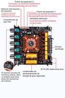 Modulo AS21 Ev Tipi Amplifikatör 2.1 Kanal TPA3255 220W+220W+350W DC16-38V FM Radyo 5.1 Uzaktan Kumandalı TWS için