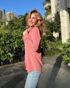 เสื้อเชิ้ตผู้หญิงสไตล์เกาหลีสำหรับฤดูร้อน แบบลำลอง ติดกระดุม แขนครึ่งตัว ทรงปกติ ระบายอากาศได้ดี เป็นมิตรกับสิ่งแวดล้อม ปักลาย ผ้าฝ้าย - Product Image 3