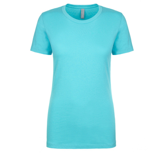 T-shirt à col rond à manches courtes pour femme, couleur verte unie, décontracté, respirant, tissu jersey 100% coton, coupe classique, vêtements d'été - Product Image 2