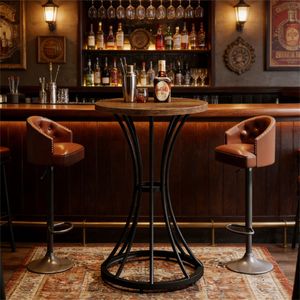 Tavolo da Bar Rotondo per Caffè, Cocktail e Aperitivi - Product Image 1