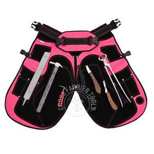 Kit d'outils de ferrage pour le soin des sabots de cheval avec couteau à sabots à lame large et étroite, marteau de ferrage, cisaille à sabots de 15 pouces et lime à sabots - Product Image 1