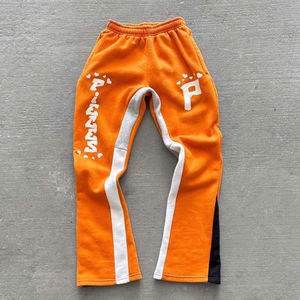 Pantalones Deportivos Personalizados con Estampado Puff, Pantalones Anchos con Bolsillos Laterales para Hombre, de Forro Polar y Algodón, Estilo Y2K - Product Image 3