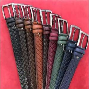 Cinturones de Cuero Vacuno Casuales y a la Moda, Disponibles en Color Personalizado, Longitud Personalizable, Cinturones Formales para Hombre Hechos a Mano, 100% Cuero Genuino - Product Image 1