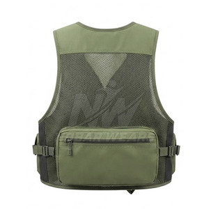 Chaleco de Pesca para Hombre, Ligero, con Cierre Frontal, Múltiples Bolsillos, Ropa de Pesca, Prenda Utilitaria para Exteriores, Ajuste Ajustable, Suministro Directo de Fábrica - Product Image 4
