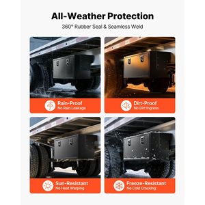 48-Inch Heavy Duty Steel Underbody Truck Tool <b>Box</b> Lockable Waterproof <b>Trailer</b> Storage with Keys - Product Image 3