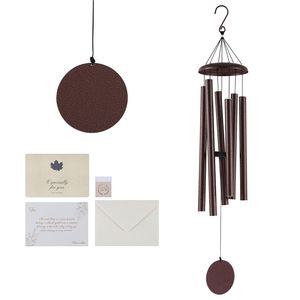 Carillon a Vento Profondo da 45 Pollici con 6 Tubi, Grande Carillon Commemorativo Unico per Case, Alta Densità, Regalo Anniversario Sorprendente - Product Image 1