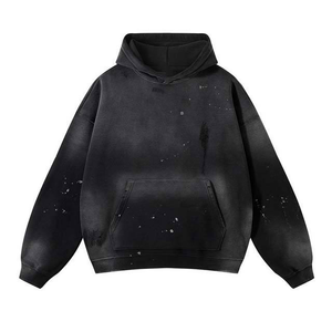 เสื้อฮู้ดดี้แบบ Acid Wash สไตล์สตรีทแวร์ ผ้าฟลีซหนานุ่ม รับผลิตแบบ Private Label บริการ OEM ส่งออกจำนวนมาก - Product Image 1