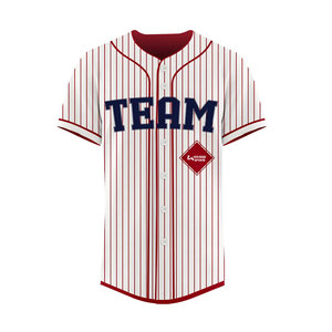 Camiseta de Béisbol con Diseño de Cuello en V Personalizado, Venta Directa de Fábrica, Material de Poliéster - Product Image 1