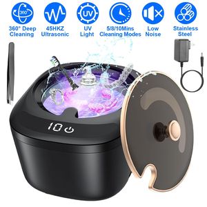 Pulitore a Ultrasuoni 45kHz per Apparecchi Ortodontici, 3 Modalità, Capacità 230ML, Luce UV per Pulizia Dentiere e Attrezzature per il Ripristino dei Denti - Product Image 1