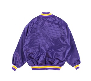 Wholesale High Quality 2025 Satin Varsity Letterman Baseball Embroidery <b>Patch</b> <b>Jacket</b> Plus Size Reversible Design Front Winter - Product Image 3