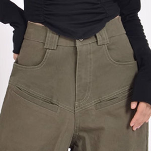 Nouveau pantalon évasé streetwear tendance, design personnalisé, taille mi-haute, coupe régulière pour femme, 100 % coton molletonné, écologique, séchage rapide - Product Image 5