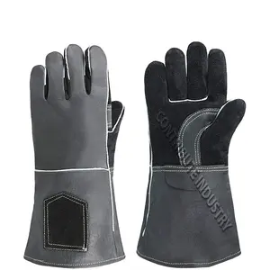 Zertifikate zugelassene Leders icherheit Industrie ofen schnitt beständige Schweiß handschuhe