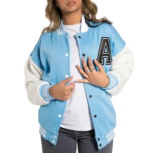 Chaqueta universitaria bordada de diseño personalizado para mujer, abrigo de invierno al por mayor más vendido 2026 - Product Image 1