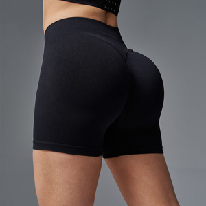 Custom Logo Summer Breathable <b>Booty</b> Shorts for Women Skinny Fit Elastic Waist Polyester/Nylon Comfortable OEM Wholesale Shorts - Product Image 2