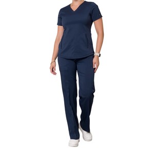 Ensemble de blouses médicales pour femmes, tissu extensible, uniforme d'infirmière, vêtements de travail professionnels - Product Image 1