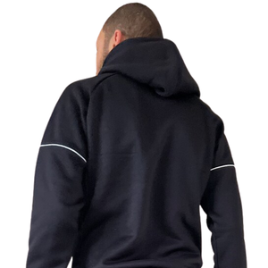Men Fleece <b>Full</b> <b>Zip</b> <b>Hoodie</b> Tracksuit Set Cuffed Jogger Trousers Relaxed Fit Casual Winter Two Piece Sports Lounge Outfit - Product Image 5